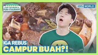 [IND/ENG] NGGAK PAKE GULA! Iga rebus manis alami dari buah! | Fun-Staurant | KBSWORLD TV 230529