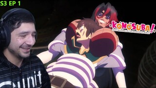 Man Is Traumatized For Life 😂 | Konosuba Season 3 Episode 1 Reaction & Review!