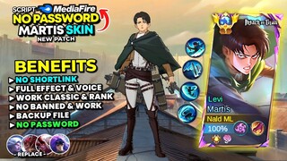 NEW!! Script Skin Martis Levi Attack on Titan No Password Mediafire | Full Effect & Voice New Patch