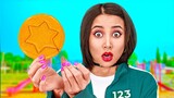 TRYING THE SQUID GAME || Honeycomb Candy Challenge! How to Get Popular in Jail by 123 GO!