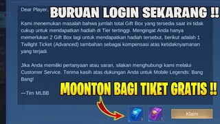 MOONTON BAGI-BAGI TIKET DRAW GRATIS KE SEMUA PLAYERNYA! BURUAN KLAIM SEKARANG!! - ANNIVERSARY BOX