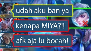 Prank Ban Miya Di Mythic, 1 Team Marah - Mobile Legends