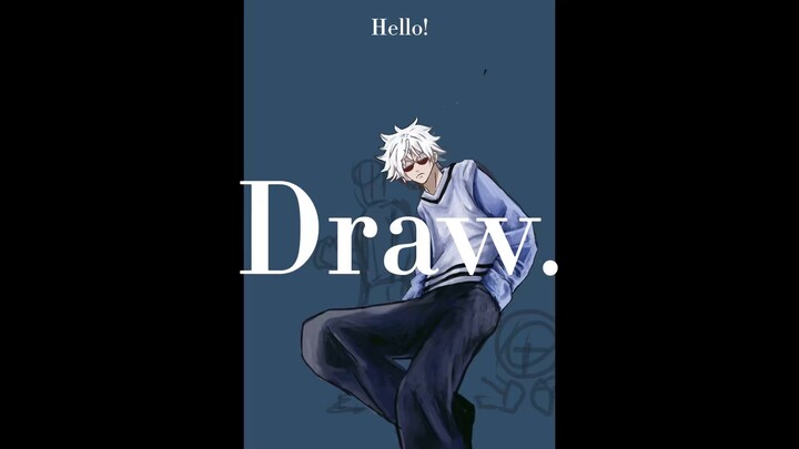 Drawing anime gojo from jjk