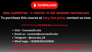 Nina Clapperton - 6 Months to 50k Sessions Masterclass