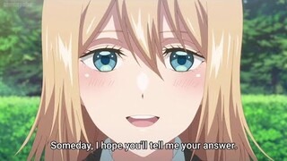 Olivia loves leon and wants his answer , Otome Game Sekai wa Mob ni Kibishii Sekai desu episode 12