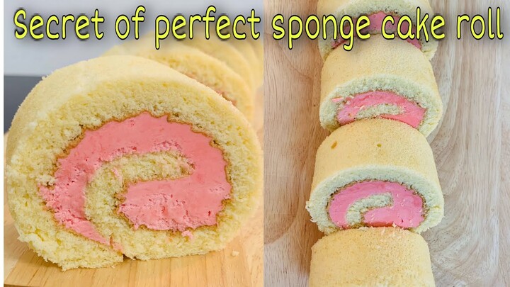 Secret of perfect sponge roll | perfect pianono
