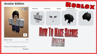 How To Make Sasuke Avatar | Roblox