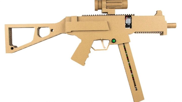 DIY จากกระดาษแข็ง | การผลิตปืนของเล่น ปืนกลมือ UMP45