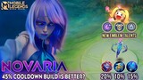 New Hero Novaria 45% Cooldown Build Is Better? Novaria Gameplay - Mobile Legends Bang Bang