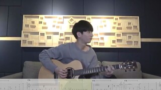 [Dynamic Guitar Tab] Attached sheet music! Jung Sung Ha’s version of JOJO’s Golden Wind execution so