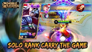 SAVAGE !!! AGGRESSIVE LANCELOT SOLO RANK CARRY THE GAME | LANCELOT GAMEPLAY #158 | MLBB