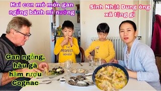 Gan ngỗng gà hầm rượu khoai nướng mừng sinh Nhật/ông xã tặng quà gì/cuộc sống pháp/món ngon mỗi ngày