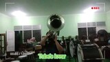 playing tuba....