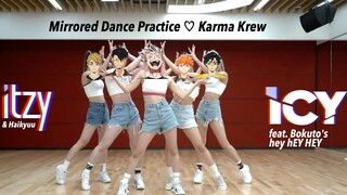 [MIRRORED DANCE] ITZY's ICY feat. Bokuto's Hey Hey Hey (and other Haikyuu characters) || Karma Krew