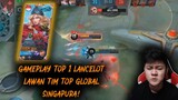TOP 1 LANCELOT LAWAN GLOBAL LING SINGAPURA ! LATE GAME SERU - Mobile Legends