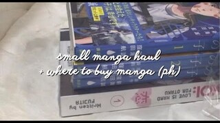 small manga haul + WHERE TO BUY MANGA IN THE PHILIPPINES