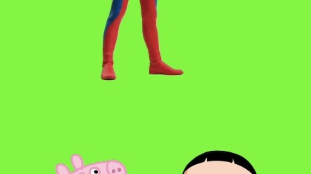 Big Head hits Peppa Pig, Ultraman saves Peppa Pig