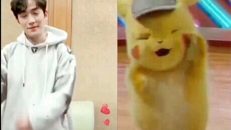 [Zhu Yilong] Detective Pikachu is so cute!