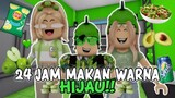 24 JAM MAKAN WARNA HIJAU DOANG!! 🍏🥒🥦💚 | ROBLOX BROOKHAVEN INDONESIA 🇮🇩 |