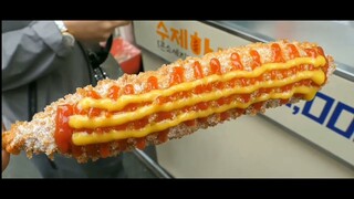 hot dog món ăn đường phố hàn quốc - street food Korean