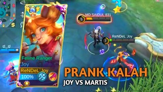 PRANK KALAH | JOY VS MARTIS | GAMEPLAY JOY - MOBILE LEGENDS BANG BANG