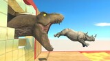 T-Rex Surprise Attack From Behind - Animal Revolt Battle Simulator