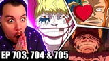 CORAZON!!! | One Piece REACTION Episode 703, 704 & 705