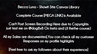 Becca Luna course  - Showit Site Canvas Library download