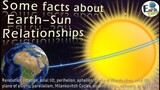 ข้อเท็จจริงบางประการเกี่ยวกับความสัมพันธ์ระหว่างโลกกับดวงอาทิตย์