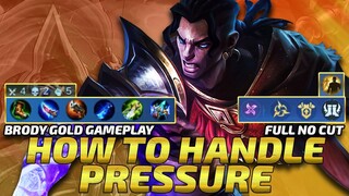 HOW TO HANDLE PRESSURE ON GOLD LANE | BRODY 2023