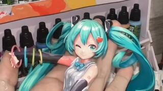 miku漫画色未完工，模型涂装上色，初音未来