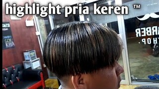 semir highlight pria, bleaching keren
