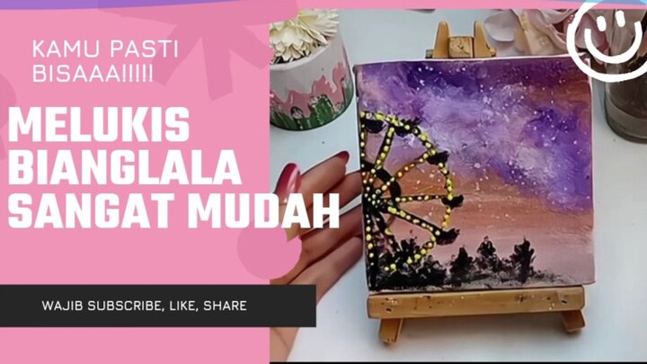 Melukis Bianglala Sangat Mudah Sekali #art #painting #drawing #anime