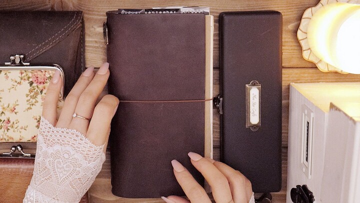 ตกแต่ง Vintage Diary | Yellowing Diary | White Noise | Ten Thousand Years Pen | English Diary 【 ChaC