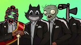 Siren Head Vs Cartoon Cat Vs Zombiie - Coffin Dance Meme ( Cover )
