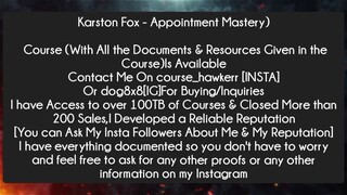 Karston Fox - Appointment Mastery Course Download