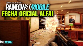 FECHA OFICIAL ANUNCIADA PRIMERA ALFA RAINBOW SIX MOBILE!