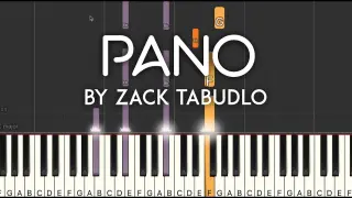 Pano by Zack Tabudlo synthesia piano tutorial | with lyrics | free sheet music