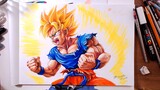 Drawing Dragon Ball - Super Saiyan Goku