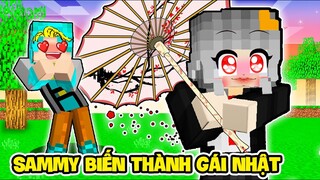 YABUN THỬ THÁCH 24GIỜ GIÚP SAMMY THÀNH GÁI NHẬT TRONG MINECRAFT SAMMY BIẾN THÀNH GÁI NHẬT