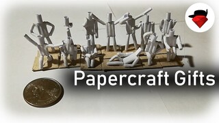 Making Papercraft Miniatures For My Friends | NEW YEAR'S SPECIAL | Timelapse