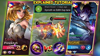 DYRROTH VS EDITH  OVERPOWERED META | EXPLAINED TUTORIAL! MLBB