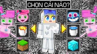 TÔ GÀ THỬ THÁCH 24H THOÁT KHỎI NHÀ TÙ MOMMY LONG LEGS AN TOÀN TRONG MINECRAFT*TÔ GÀ SẼ CHỌN CÁI NÀO?