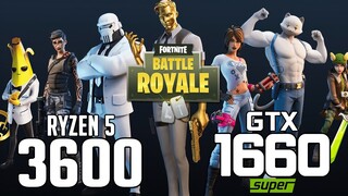 Fortnite Battle Royale on Ryzen 5 3600 + GTX 1660 SUPER 1080p, 1440p benchmarks!