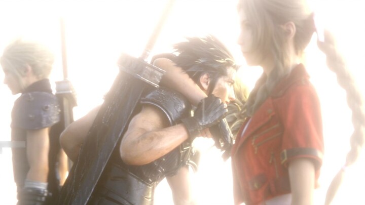 [Final Fantasy 7 Remake] ending. Zack and Alice's rubbing shoulders. . distressed