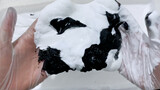 Dyeing Large Bowl of Slime With Bamboo Charcoal Powder, Not Recommened