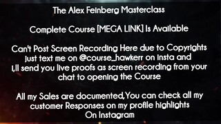 The Alex Feinberg Masterclass course Download