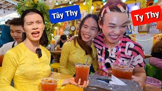 Tây Thy nghỉ bán 1 ngày, phụ Ty Thy bán gỏi đu đủ - Ẩm thực Cha Rồng