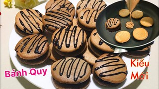 Bánh Quy- Cookies nhân CaCao Sữa dễ dàng chỉ với bột mì- không cần lò nướng