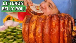 🔴 LETCHON BELLY ROLL (SAKIT SA BATOK )MUKBANG PINOY | collab w/ @The Foodie Bee